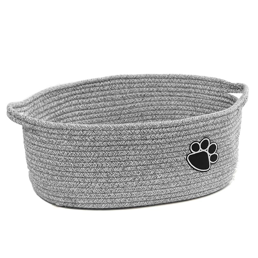 UDSKNV[KSL Dog Toy Basket and Bin for Dog Cat Storage, Small Woven Rope Basket for Baby Storage