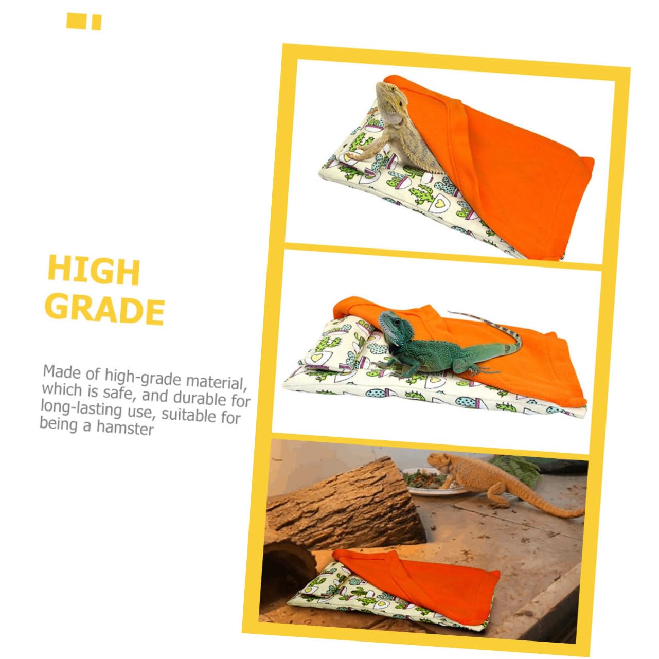 Beaupretty 3piezas Cama Calentadora para Reptiles y Pequeños Roedores Cama De Lija y Resistente para Cobayas y Hámsters Nido Portátil y Práctico para Mascotas Interiores
