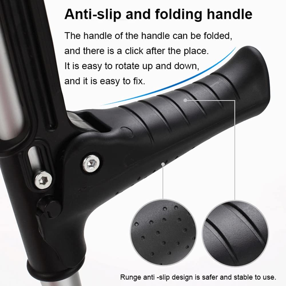 ZJIEX Stampelle Ortopediche Regolabili per Adulto, Leggere Bastone da Passeggio, Stampelle Mediche in Alluminio A Passeggiata (Size : A Pair)