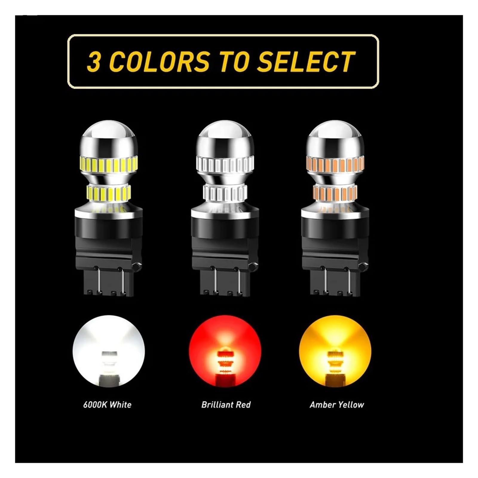 Pilotos Traseros coche Bombillas LED P27W Para Luz Freno Para Dodge Para Caliber Para Challenger Para Ram 1500 Para Journey T25 3156 3157(Red)