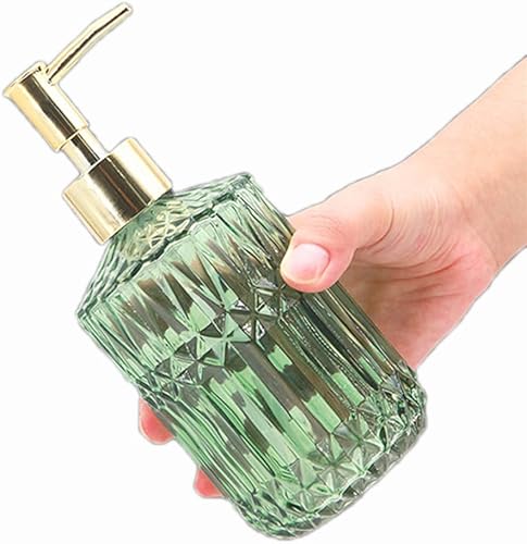 Dispensador de jabón de cristal con bomba de material ABS para encimera loción de mano dispensador de jabón de mano estilo elegante para cocina