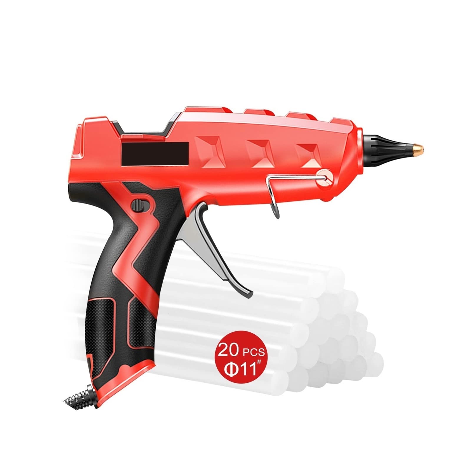 Pistolet do klejenia na gorąco Heavy Duty pełnowymiarowy zestaw pistoletów uszczelniających narzędzia z 20 sztuk kleje samoprzylepne w sztyfcie 150X11mm domu sztuka DIY Szybkie Niezawodne Klejenie