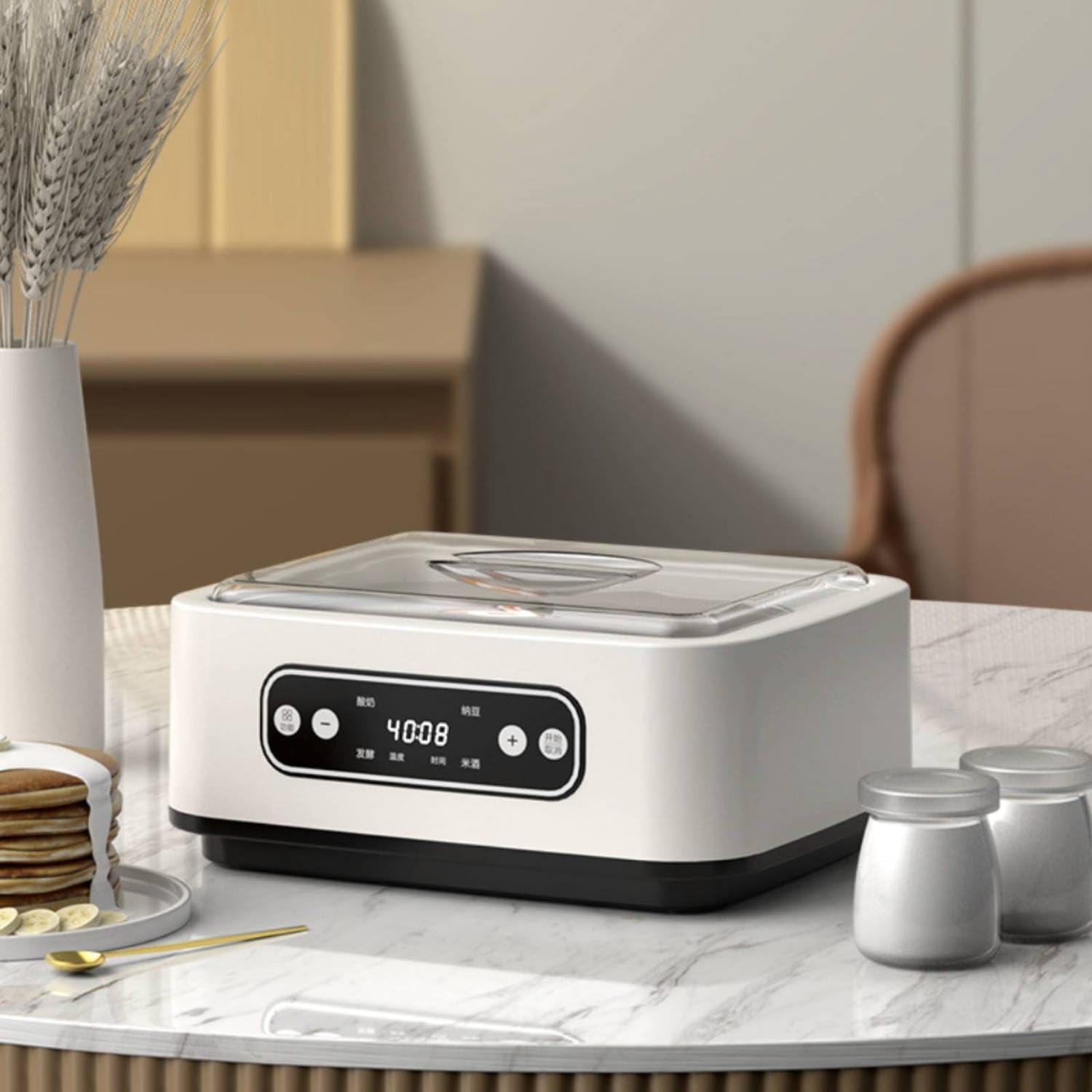 Automatic Yogurt Maker with Stainless Steel Liner Multi | Automatic Yogurt Maker with Stainless Steel Liner Multifunctional Countertop Adjustable Electric Fermentation Appliance-image-16