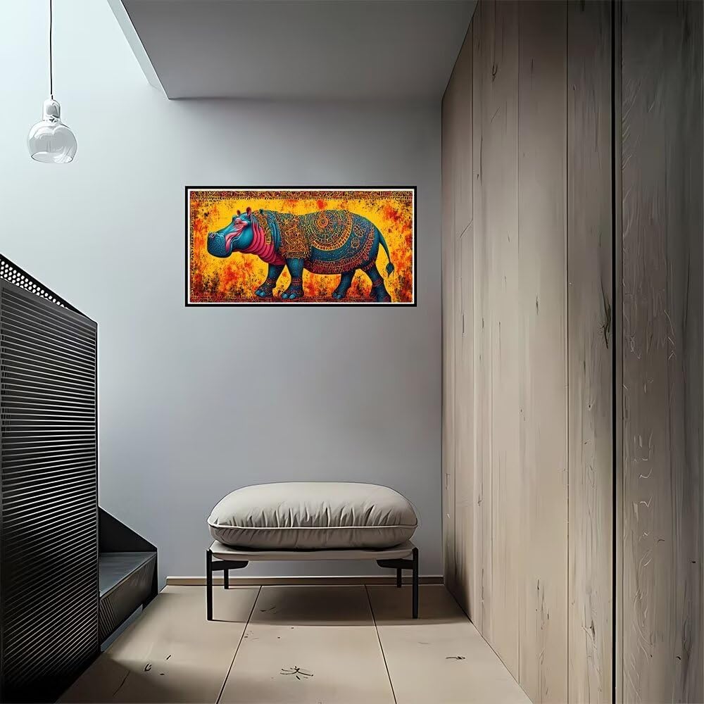 5D DIY Diamond Painting Kit Completo, Ipopotama Diamantini Strass Ricamo a Punto per Adulti Bambini Decorazione Casa, Kit per Pittura Diamante Mosaico Fai Da Te, per Decorazioni Casa 60x150cm S-167