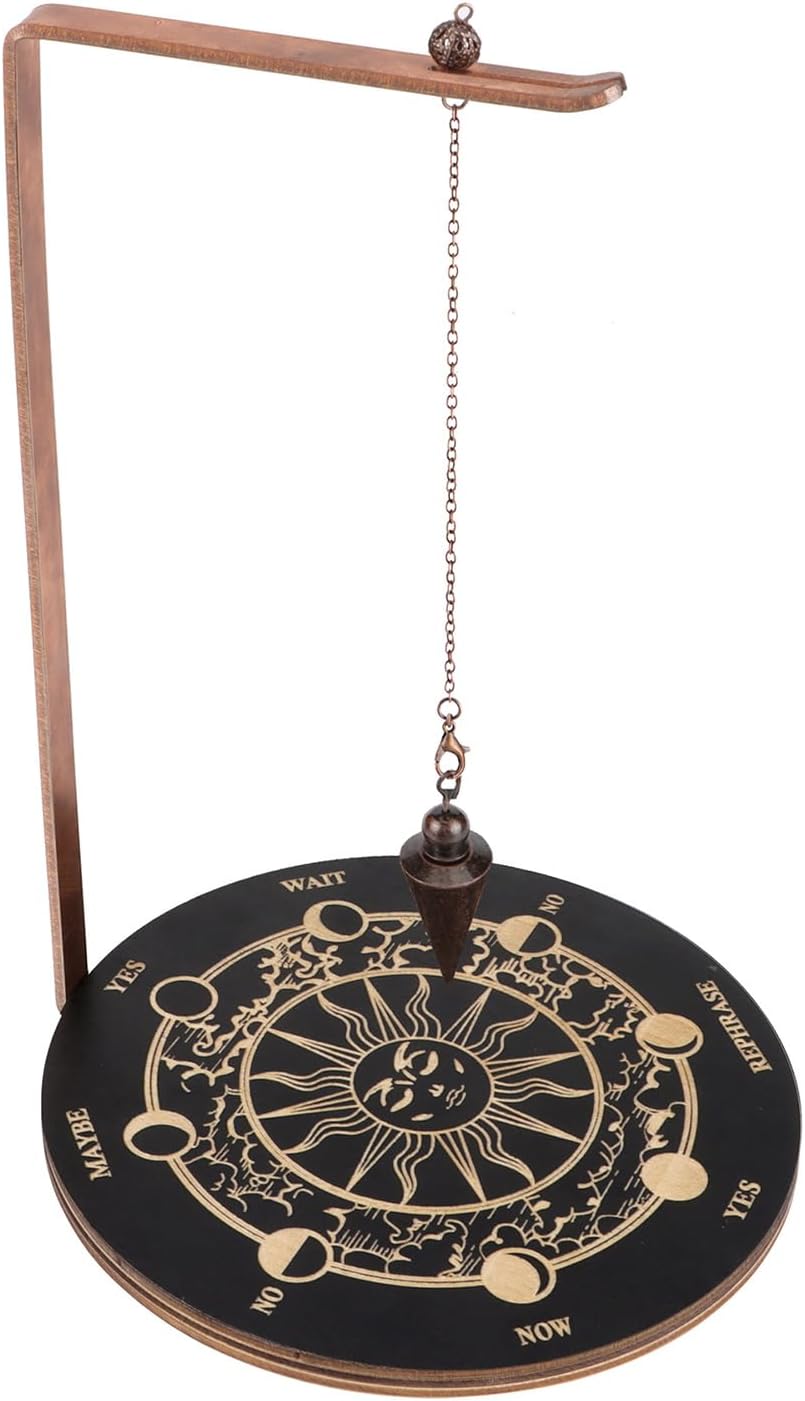 Bohany Pendulum Stand, Crystal Shelf, Black Crystal Display