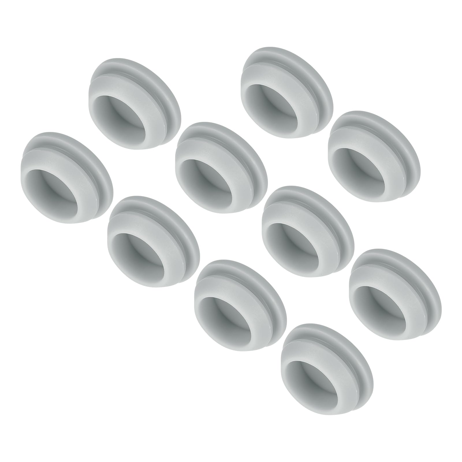 MECCANIXITY 10pcs Silicone Snap in Locking Hole Plugs,18mm/0.7 Inch Mounting Diameter Narrow Groove Width 2mm Panel Seal Cover Round for Kitchen Bulkheads Waterproof Sealing Plugs Grey