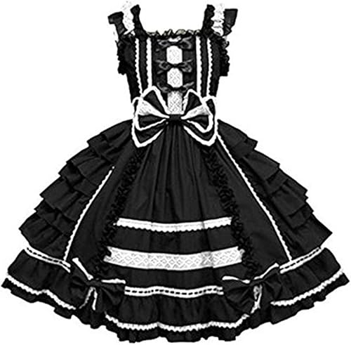 Vestido Lolita dulce para niñas, princesa con encaje, faldas, disfraces de cosplay