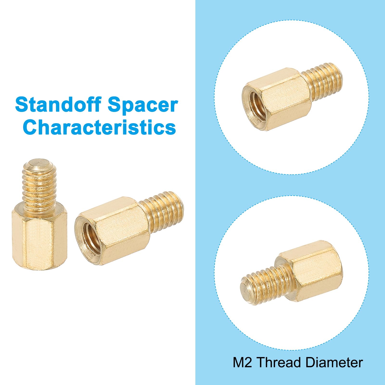 PATIKIL M5X8mm+7mm Standoff Screws - Image 3