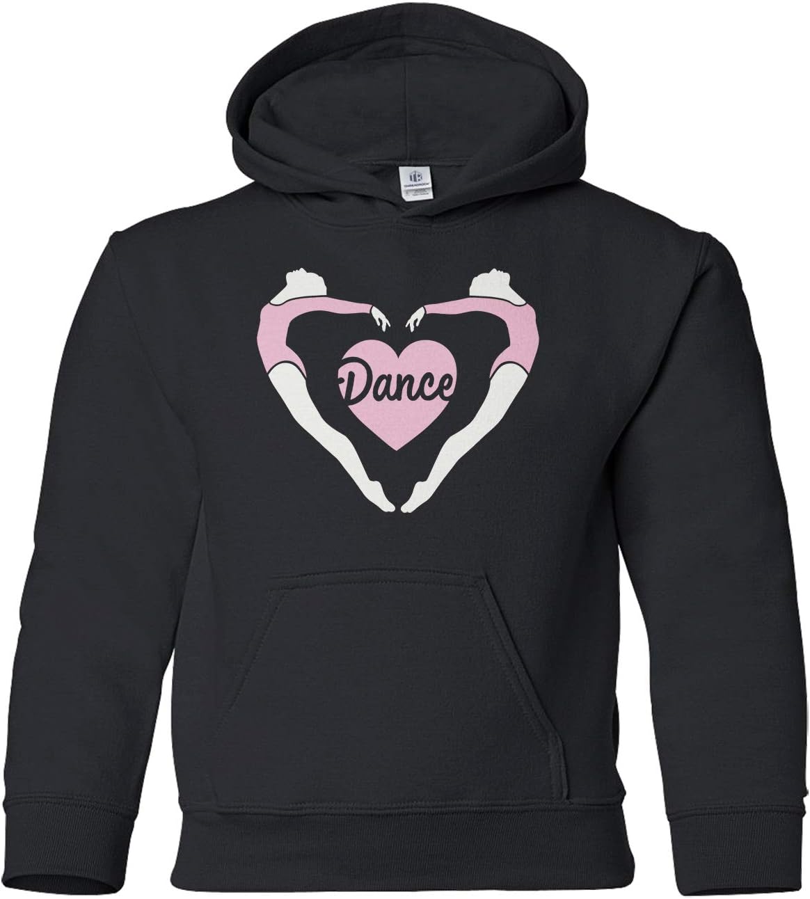 Threadrock Big Girls' Dance Heart Love Youth Hoodie Sweatshirt