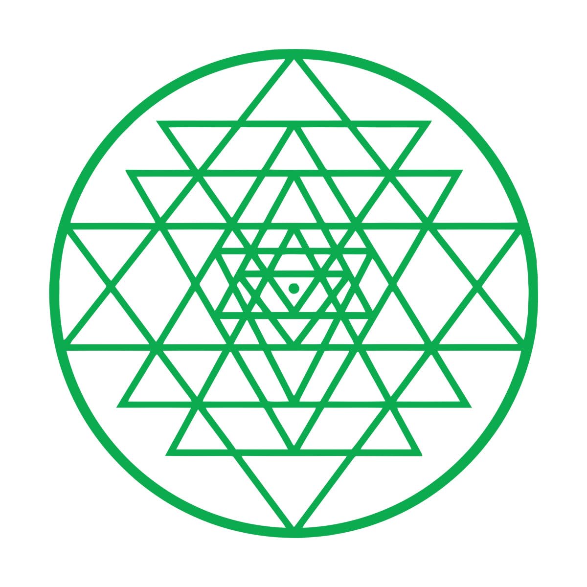 Sri Yantra Wall Art Sticker Meditation Spiritual Bedroom Wall Decor Sacred Geometry Art Mural Home Decor Removable Decor Small - 30x30cm โ image 1