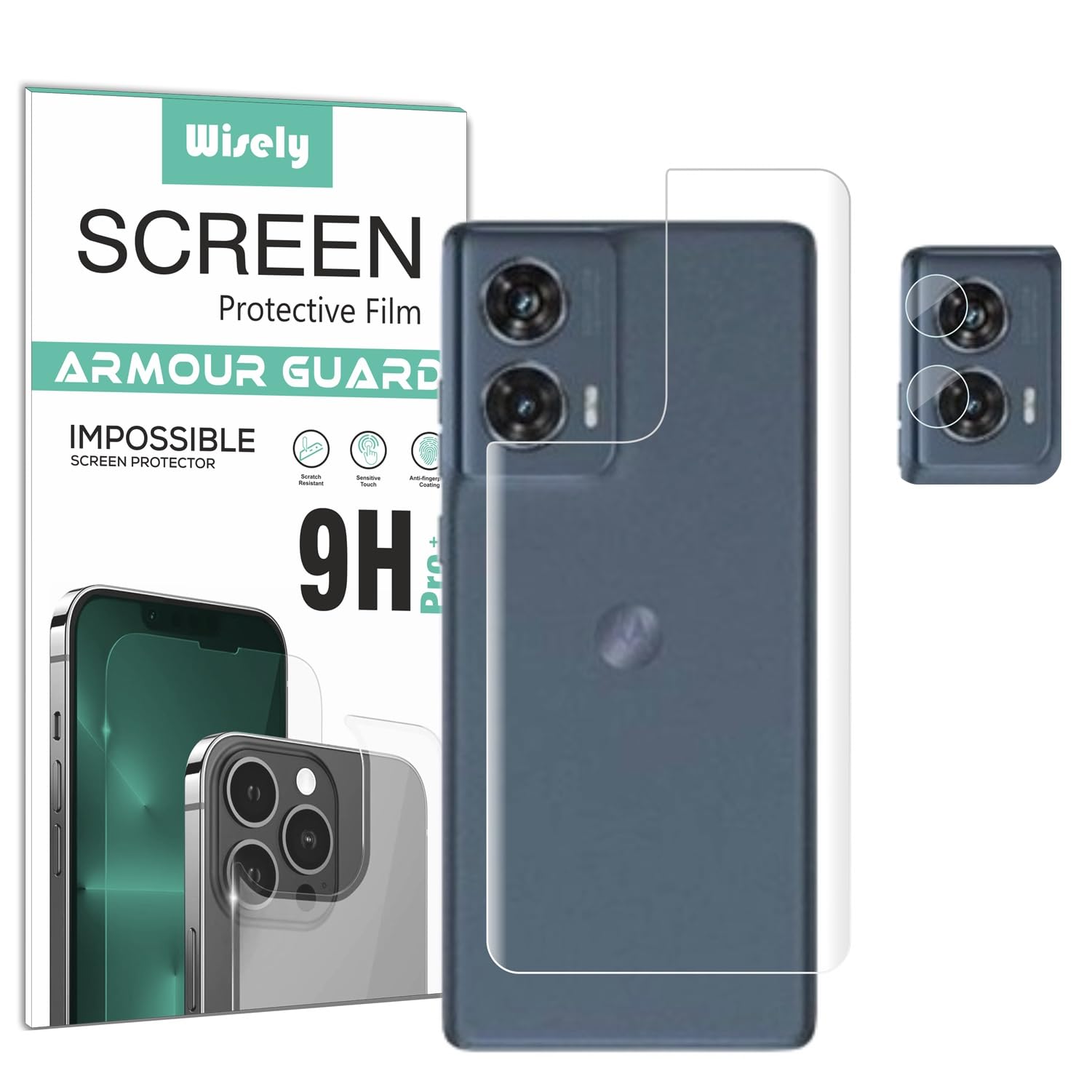 Wisely 2in1 Camera Lens Nano Glass + Anti Scratch TPU Back Guard Screen Protector for Motorola Moto Edge 50 Fusion 5G - |Back + Camera Guard| (B0D97WX3V7) Amazon Price History, Amazon Price Tracker