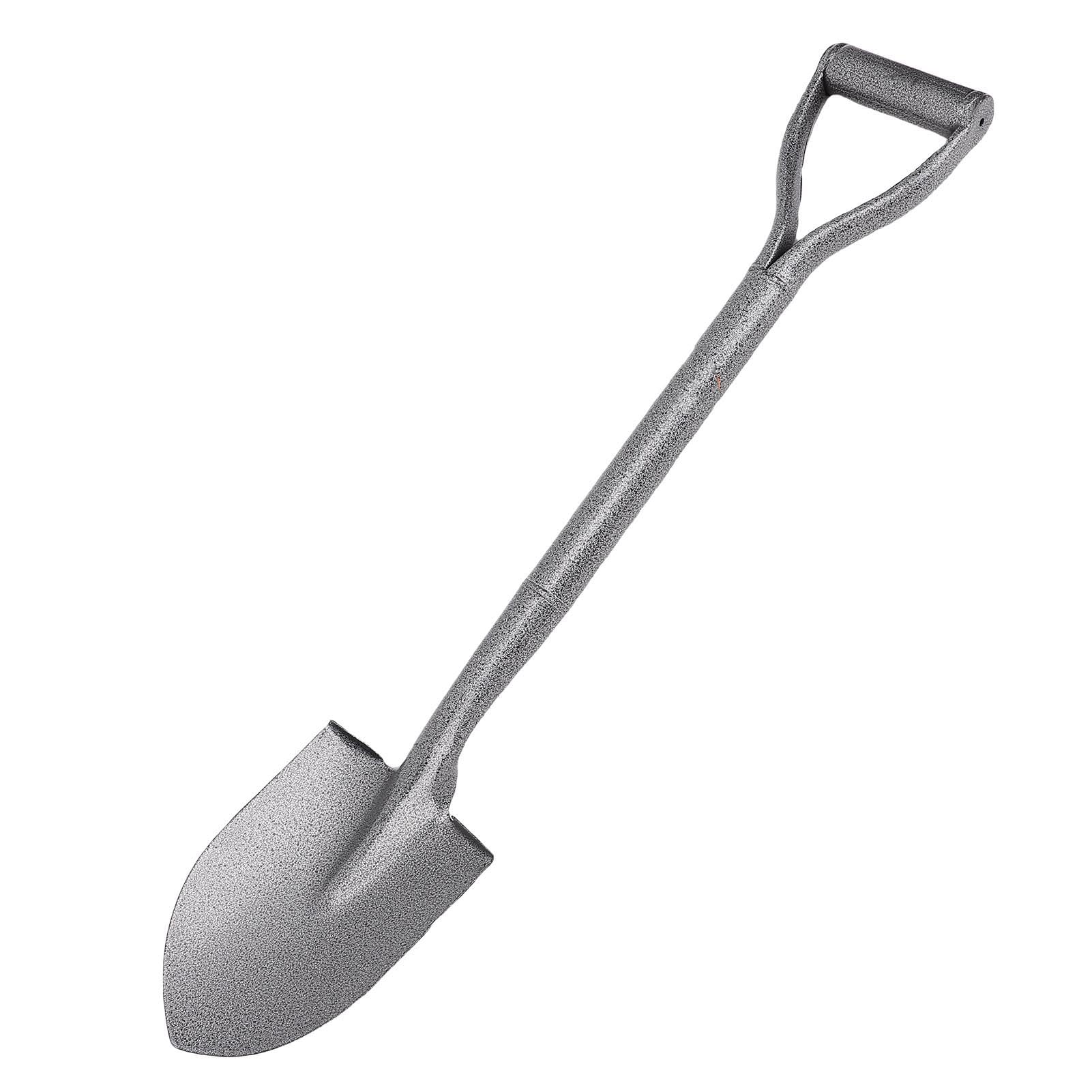 Zintegrowana łopata do kopania wykonana w całości z metalu z uchwytem w kształcie litery D - 76 cm Narzędzie ze stali manganowej z krótkim uchwytem do prac ogrodniczych,