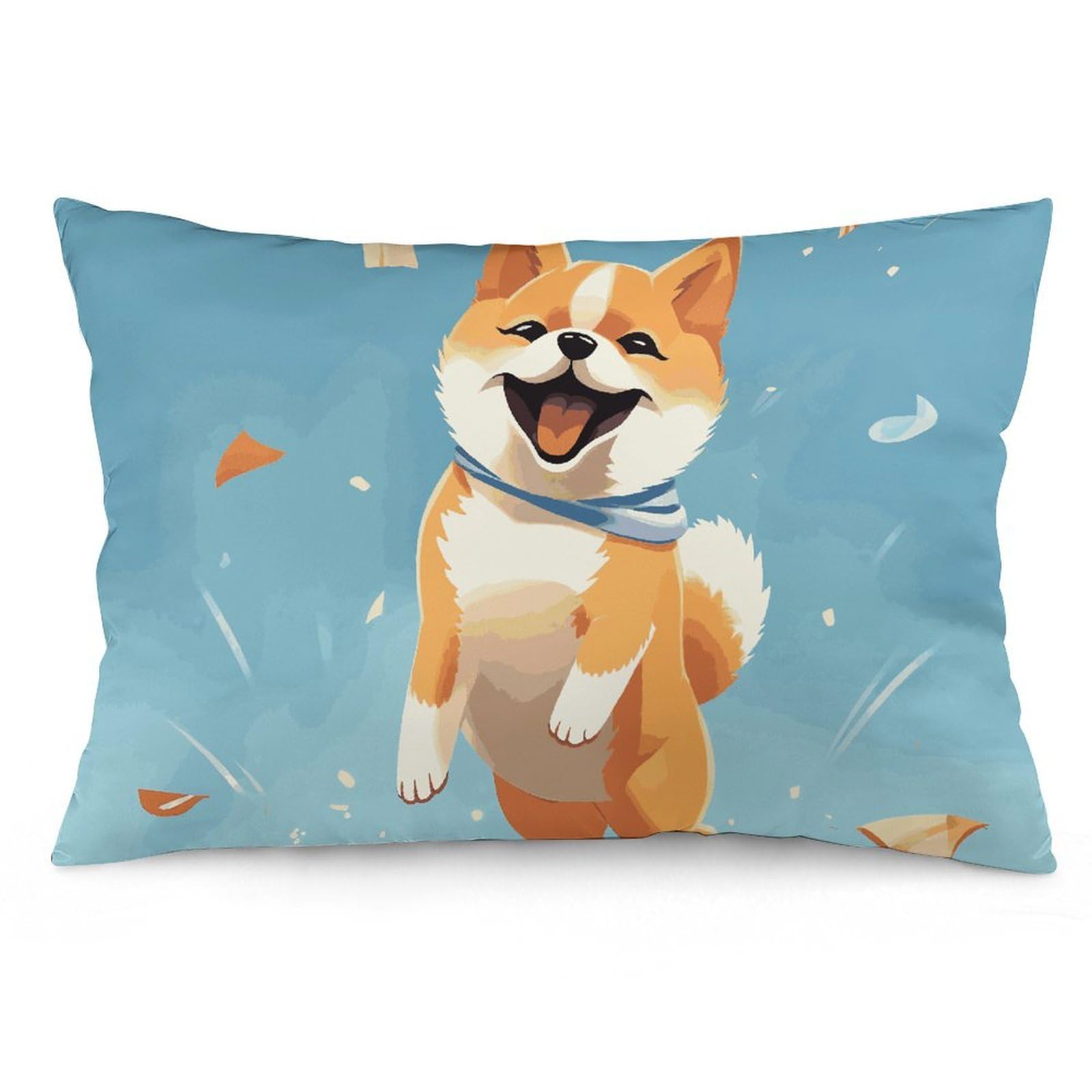 NTVOWPZO 2 Pack Decoration Throw Pillow Covers 16 "x24 Pillowcases Covers Cute Shiba Inu Pillowcases Modern Farmhouse Home Decor Sofa Cushions Covers for Couch Bed Living Room