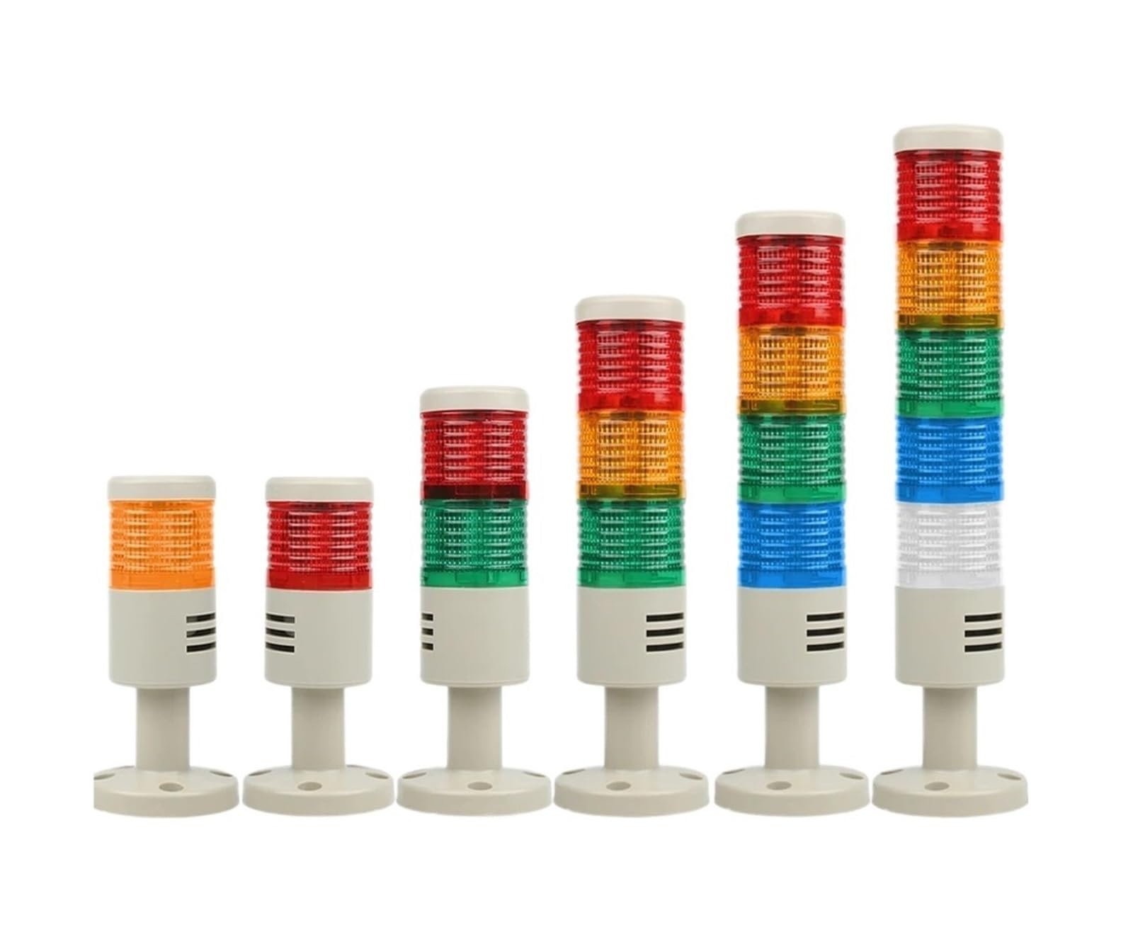 Przemysłowe światło ostrzegawcze LED czerwone bursztynowe zielone światło LED do maszyny DC12/24V stałe/lampa błyskowa AC220V ostrzegawcza lampka ostrzegawcza alarm sygnał 1 szt. (1 z Buzzer-niebieski