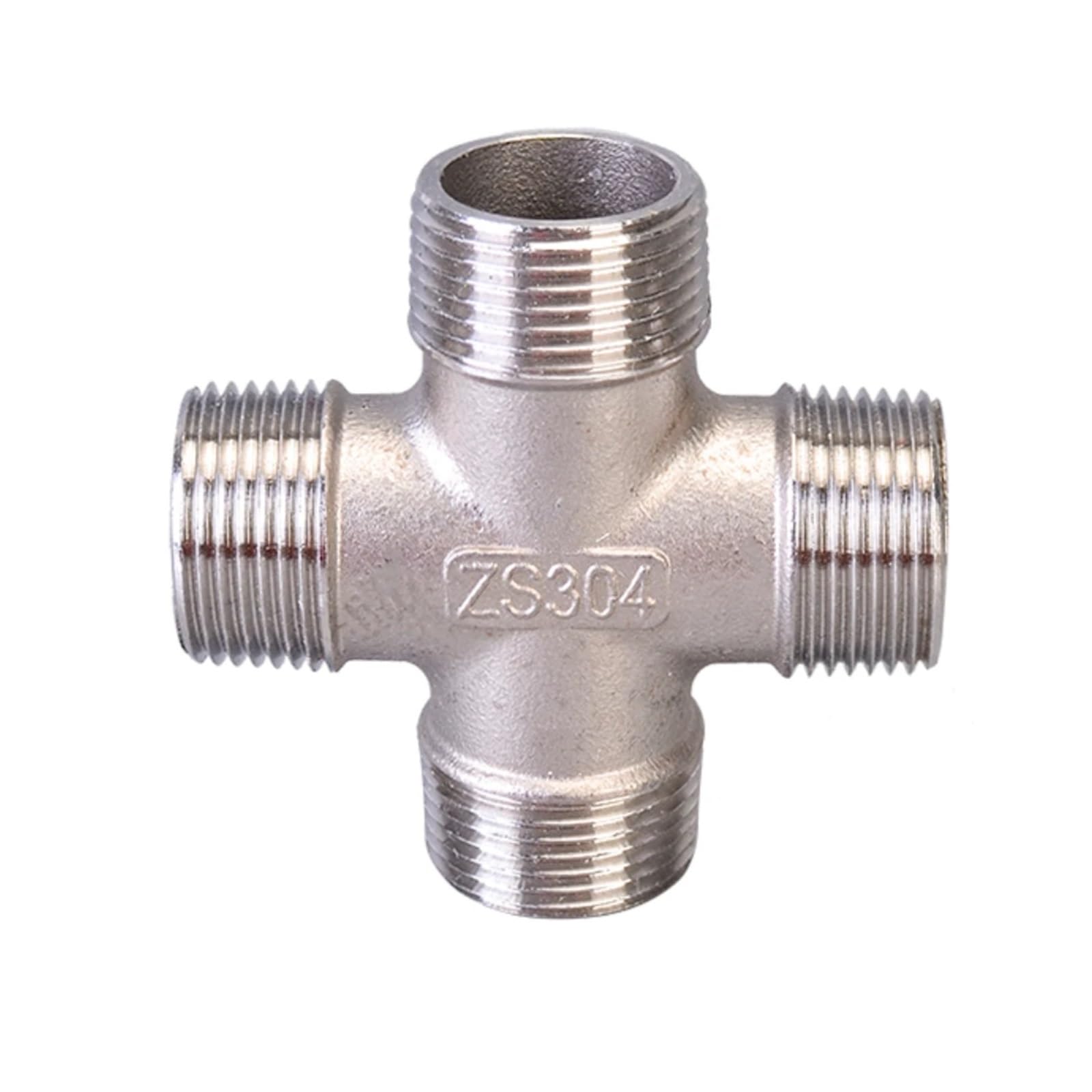 1/4" 3/8" 1/2" 3/4" 1" 1-1/4" 1-1/2" 2" Maschio Croce 4 Vie Splitter In Acciaio Inox 304 Raccordo Connettore(1-1/4")