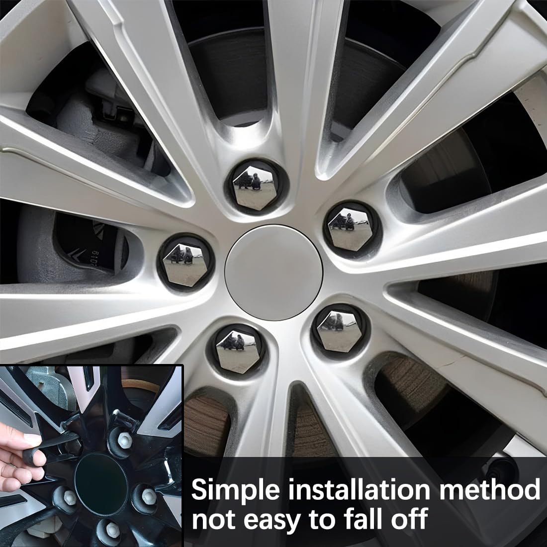 Copribulloni Auto 17mm Peugeot, Set 20 Pezzi Coprimozzo Universale Per Cerchi In Lega Citroën Renault