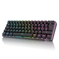 RK61 Tastiera Gaming Meccanica, 60% Tastiera Wireless 2.4Ghz/Bluetooth/USB