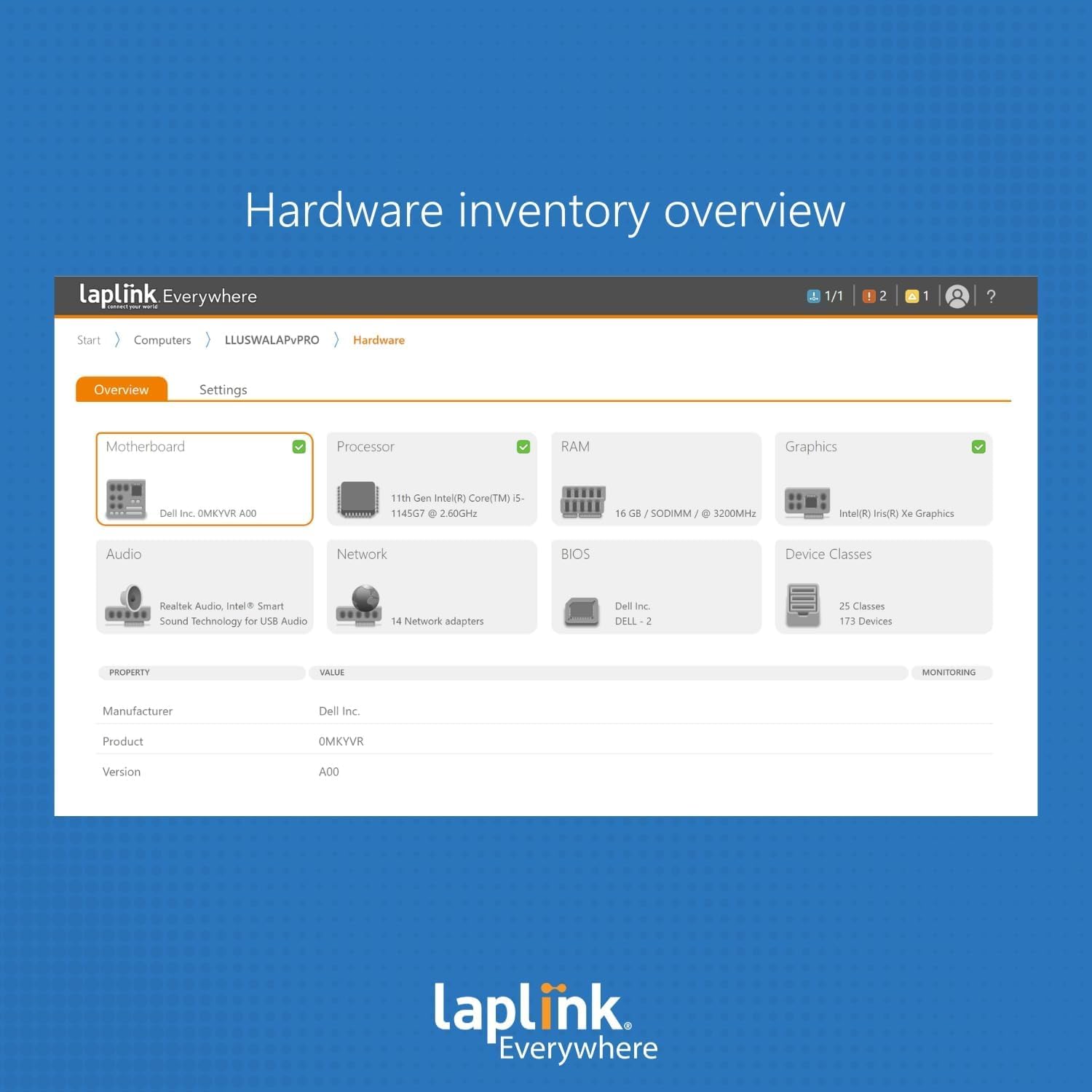 Laplink Everywhere Premium - Cloud RMM para Windows - Fácil configuración, implementación y administración sin infraestructura de TI adicional - 10 dispositivos durante 24 meses