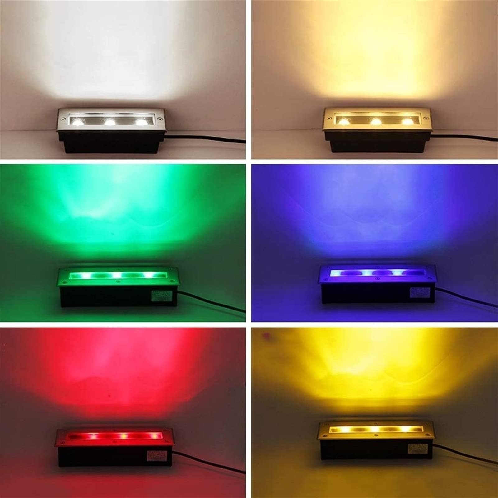 Luces LED Para Paisajismo - Lámpara Rectangular Empotrada Para Exteriores, Downlight LED Empotrado Para Exteriores (AC85-265V), Foco LED Impermeable IP65, Lámpara LED De Suelo