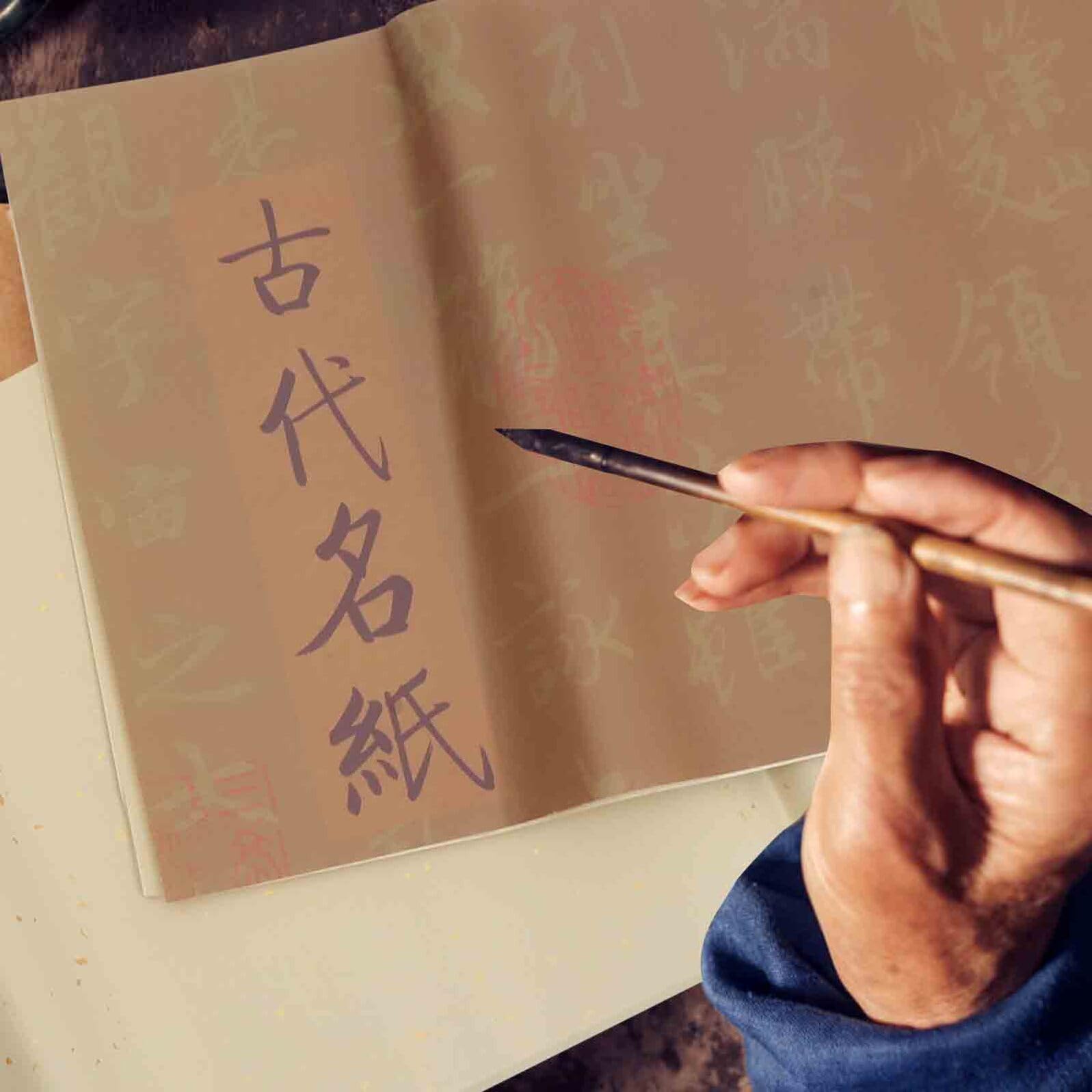 ULTECHNOVO 50 Stück Dickes Reispapier zum Malen und Schreiben Chinesisches Kalligraphiepapier Halbfestes Saugfähiges Malpapier für Pinselzeichnungen und Bastelarbeiten