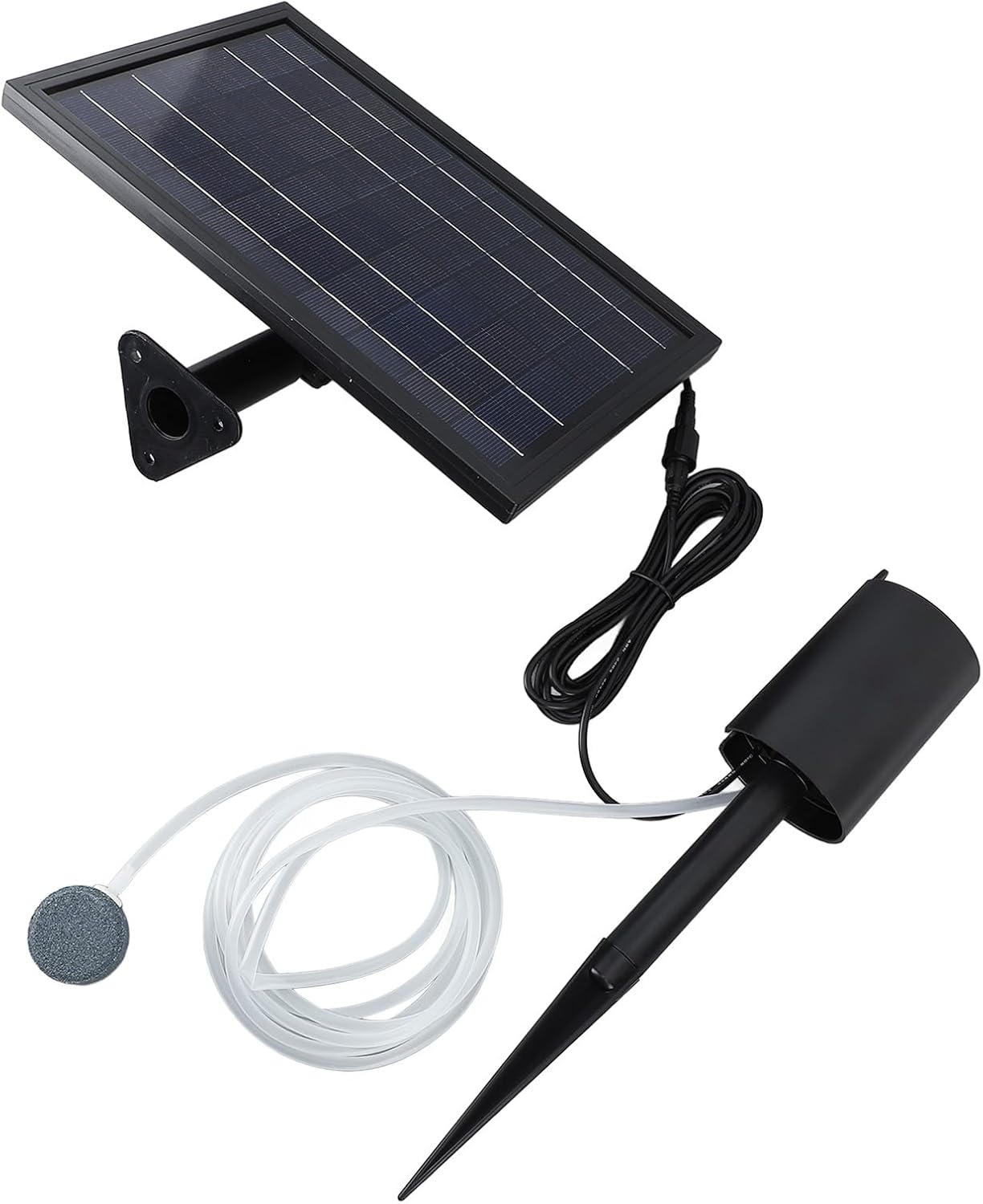 Solar Pond Aerator Pump Air Pumps Oxygen Air Bubbler Aquarium Oxygen Exchanger with Hoses for Small Fish Pond Stock Tank Hydroponics Solar Aerator 10V 8W