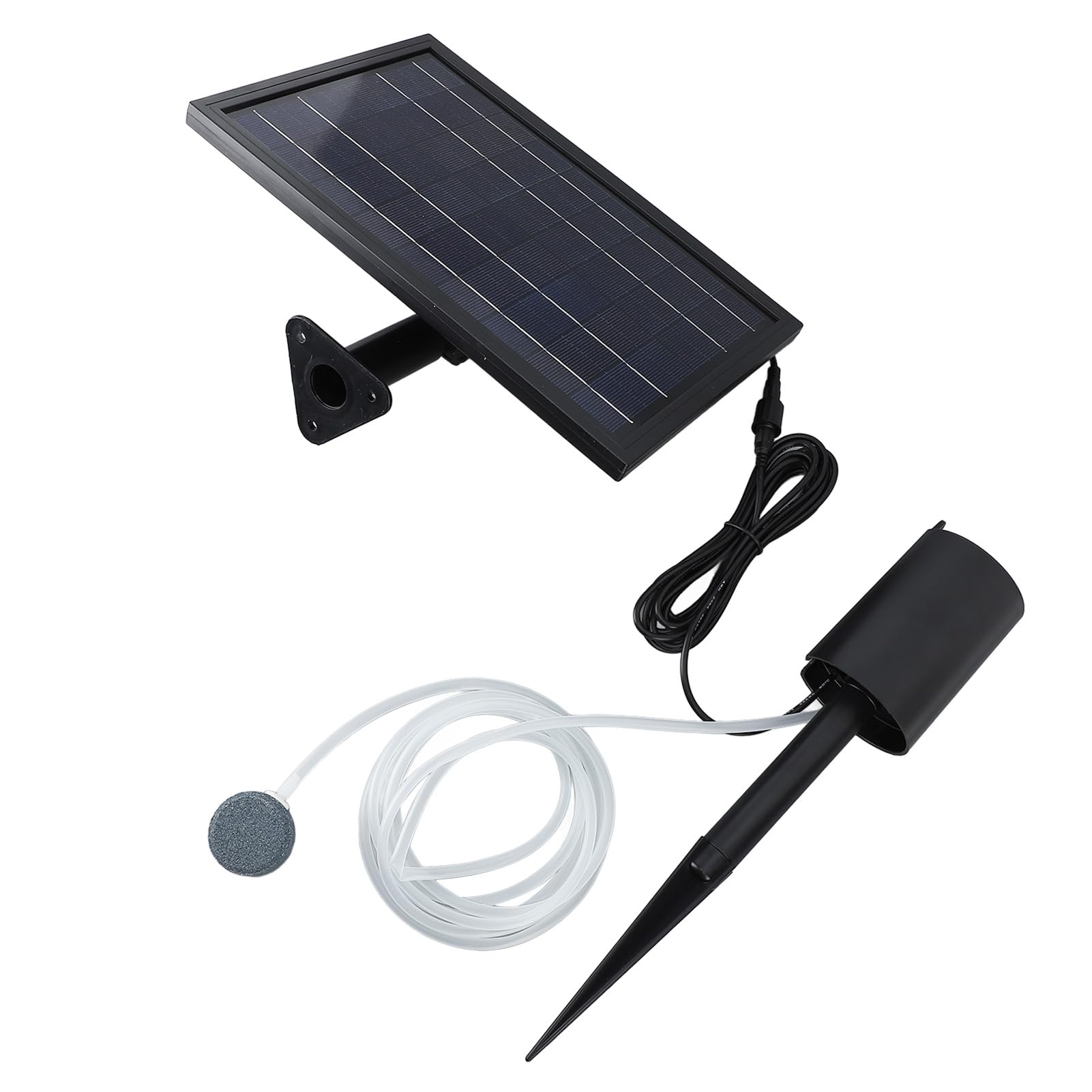 Solar-Teichbelüfter-Sauerstoffpumpe, Effiziente Sauerstoffversorgung, Solar-Luftpumpe mit 10 V 8 W Solarpanel, Einstellbarer Luftstrom, IP64 Wasserdicht für Kleine Aquarien,