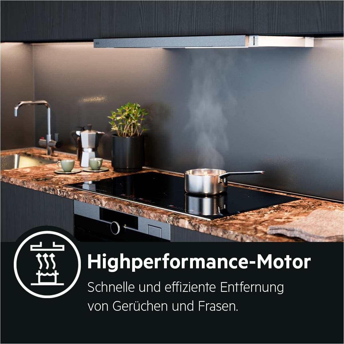 AEG DPS3640AM Flachschirm-Dunstabzugshaube 60cm Abluft Umluft 345 m³/h Grau