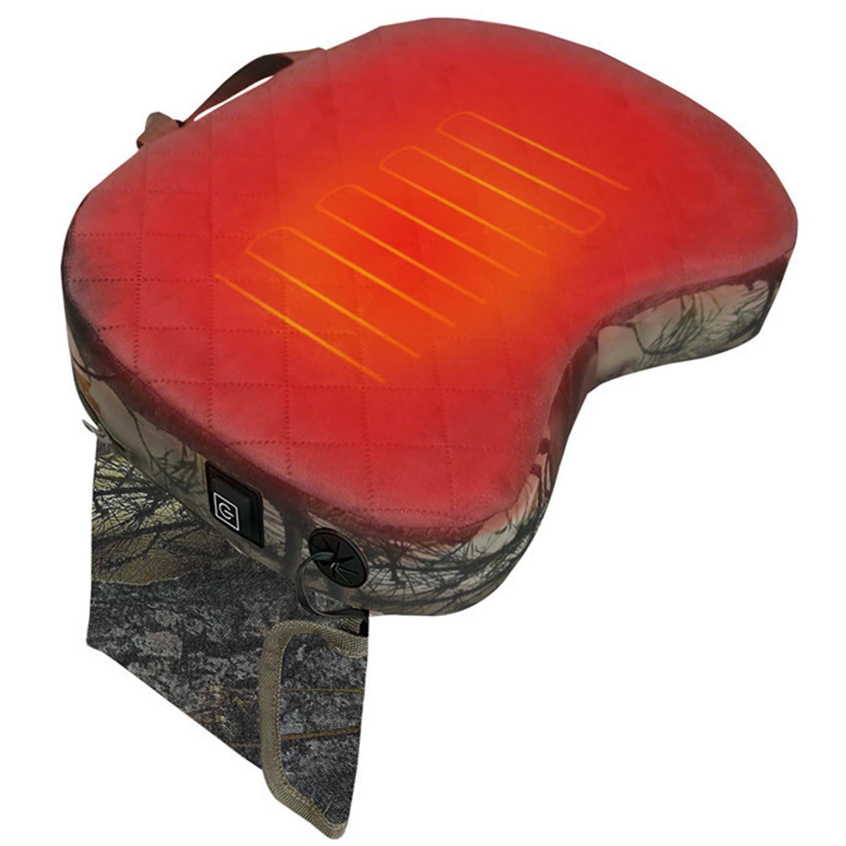 Asiento de Caza calefactora 3 Nivel de Caza calefactora 16x11x3in con Mango y Bolsillo de Banco de energía de Bolsillo multipropósito de Camuflaje de Asiento de Caza para Pesca de Hielo, Campamento
