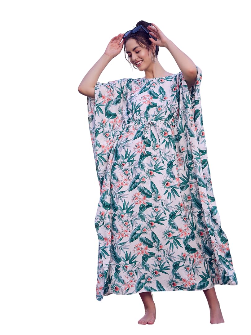athena lifestyle Women and Girls Polyester Regular Long Sleeves Printed Cover-Up Dress Swimwear-picture-21