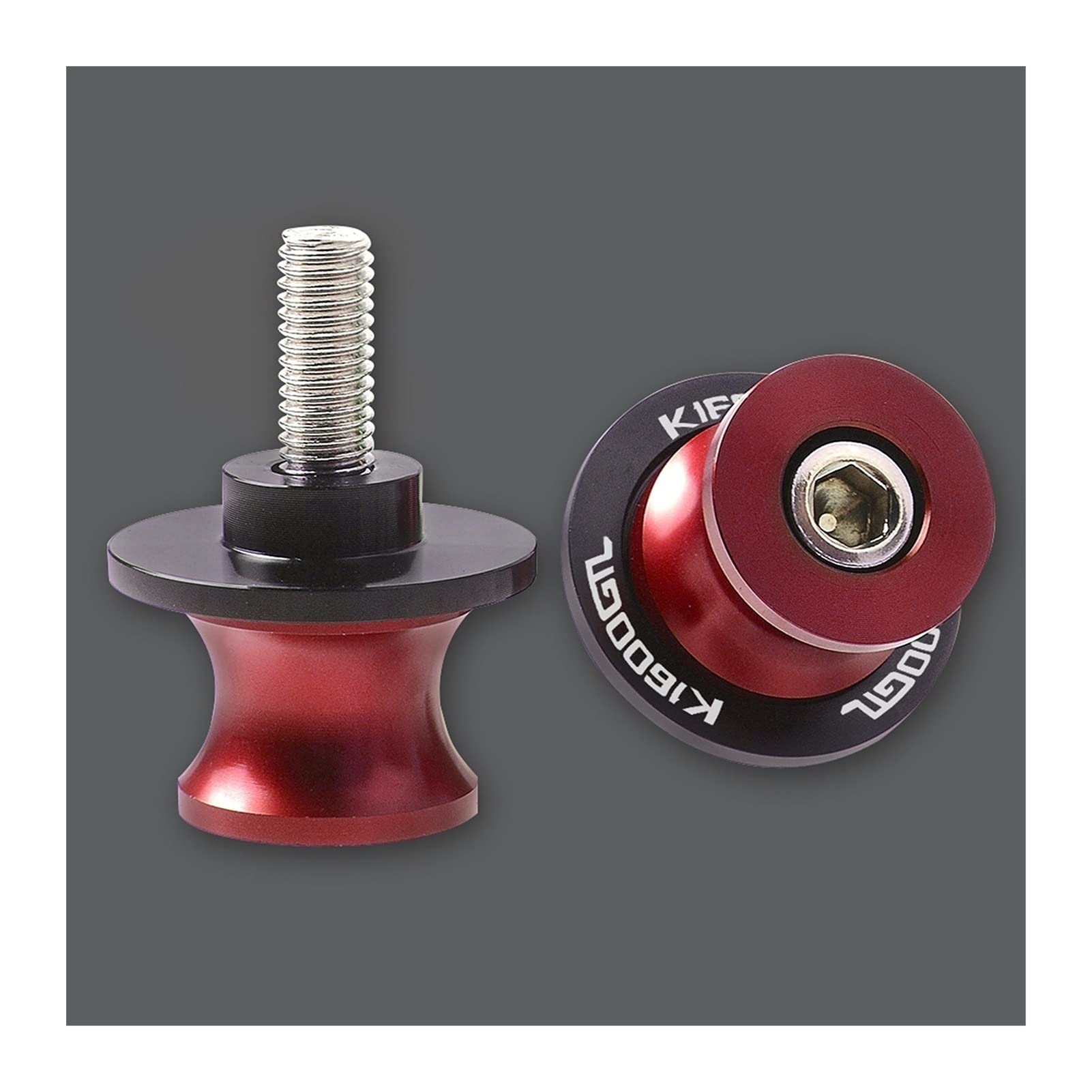 Swingarm Spools 8mm FFime Curseurs de Haute Précision K1600GTL Rouge Anodisé