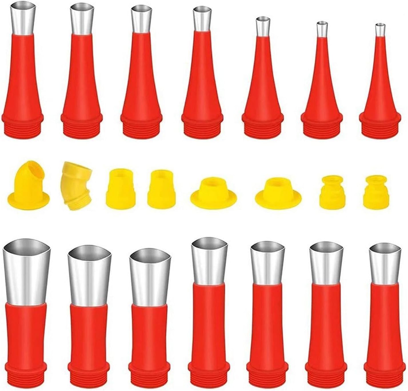 Nozzle Stainless Steel, Caulking Finisher Kit, Tool Smooth Aid With Sturdy Build, Finish Device For 22pcs Sealant Grout Scraper Kitchen Doors Daily Routine Accessory, Kit For Reliable Protective Use