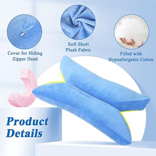 Miniatura 6 de Almohada antiarrugas para personas que duermen de lado, almohada de belleza para dormir, para la espalda, boca abajo, almohada antienvejecimiento,