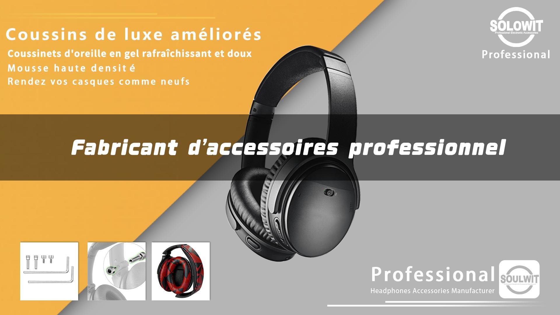 Vis De Charnière SOULWIT Pour Casque Bose QC35/QC45 - Pièces Rechange Métal - Avec Joints Et Clé Hexagonale