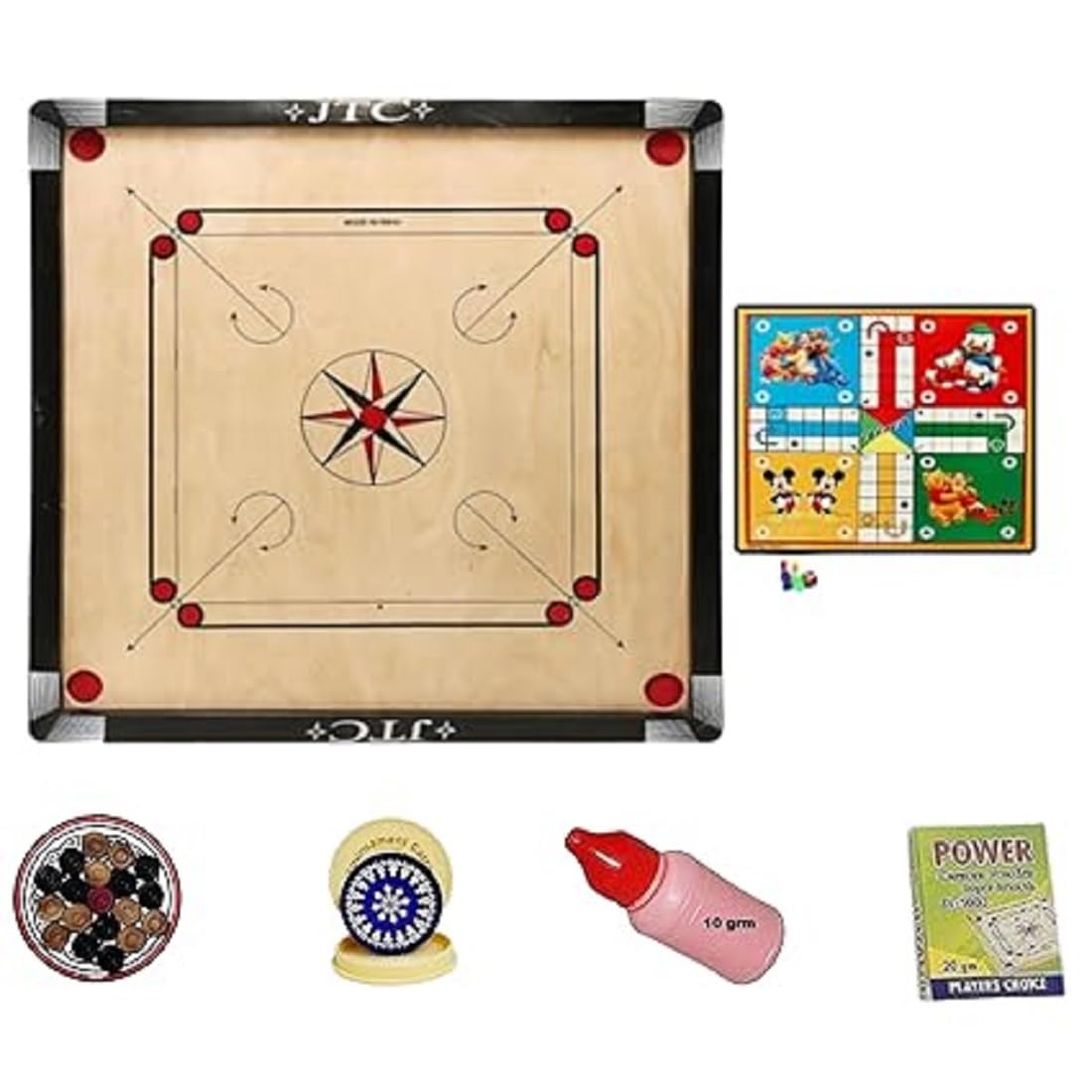 KMT Carrom Board for Kids Free Wooden Coins and Powder Serious Practice Water-Resistant Carrom Board Full Size Best Full Size Pack of 1 for All Ages (Carrom Board) (32 INCH Carrom + Ludo 02) (B0DFMBKQVK) Amazon Price History, Amazon Price Tracker