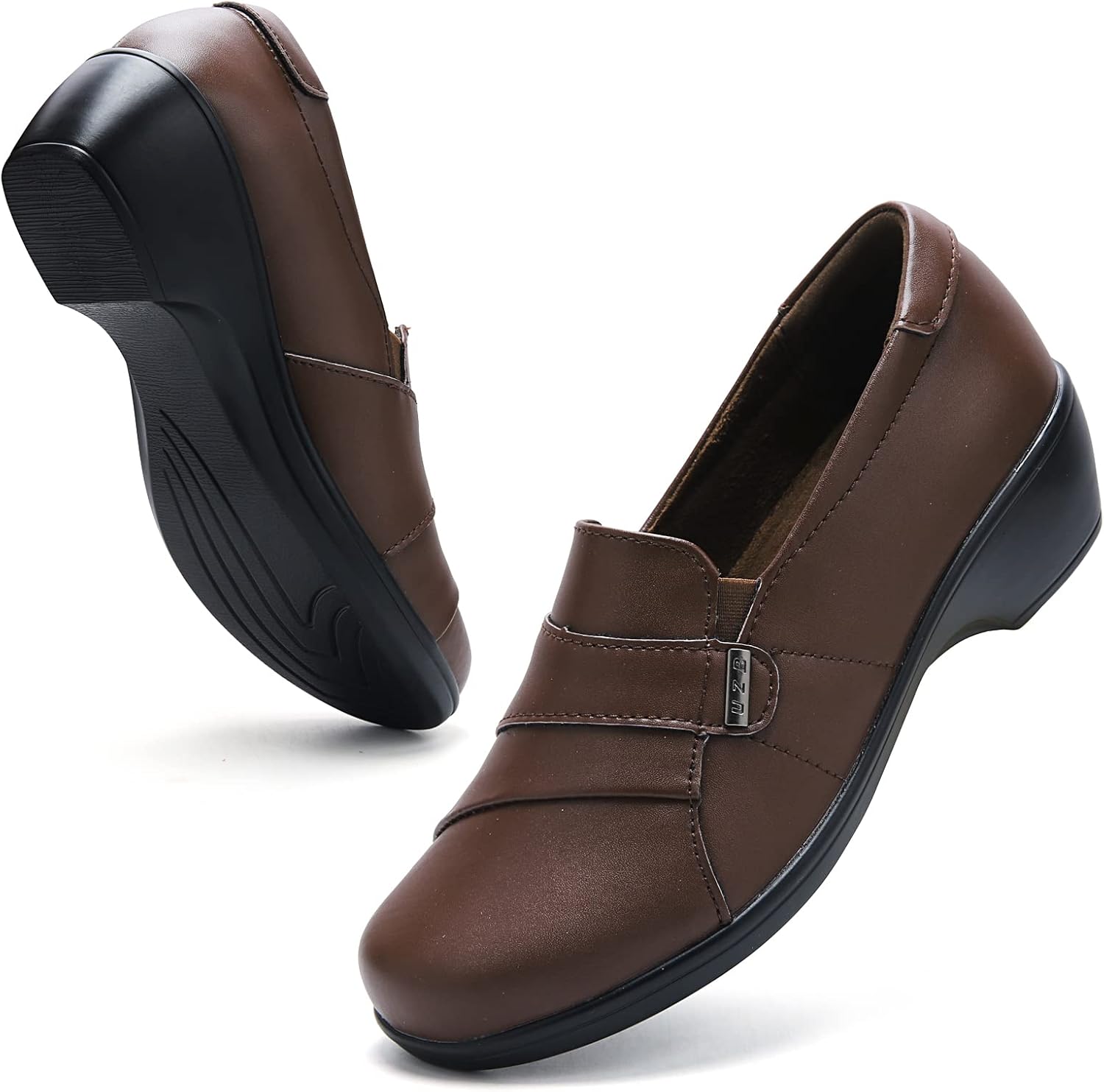 UZB Loafers for Women Dress Shoes Low Heel Slip On Shoes Casual Work Office Dressy Shoes - Image 6