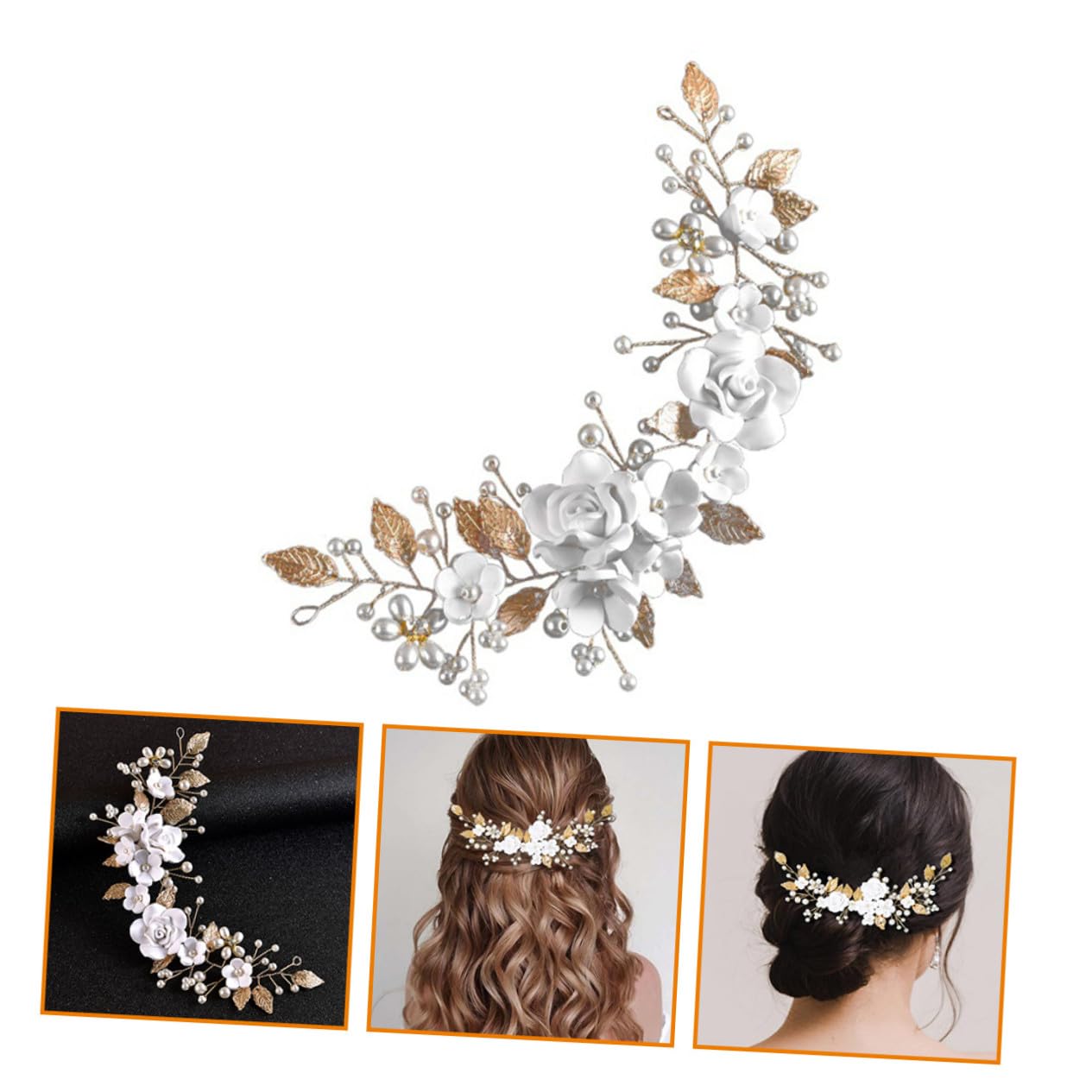 VICASKY 5 Pièces Accessoire Cheveux Mariage Femme Fleur Argentée Élégant pour Mariée Délicate et Chic