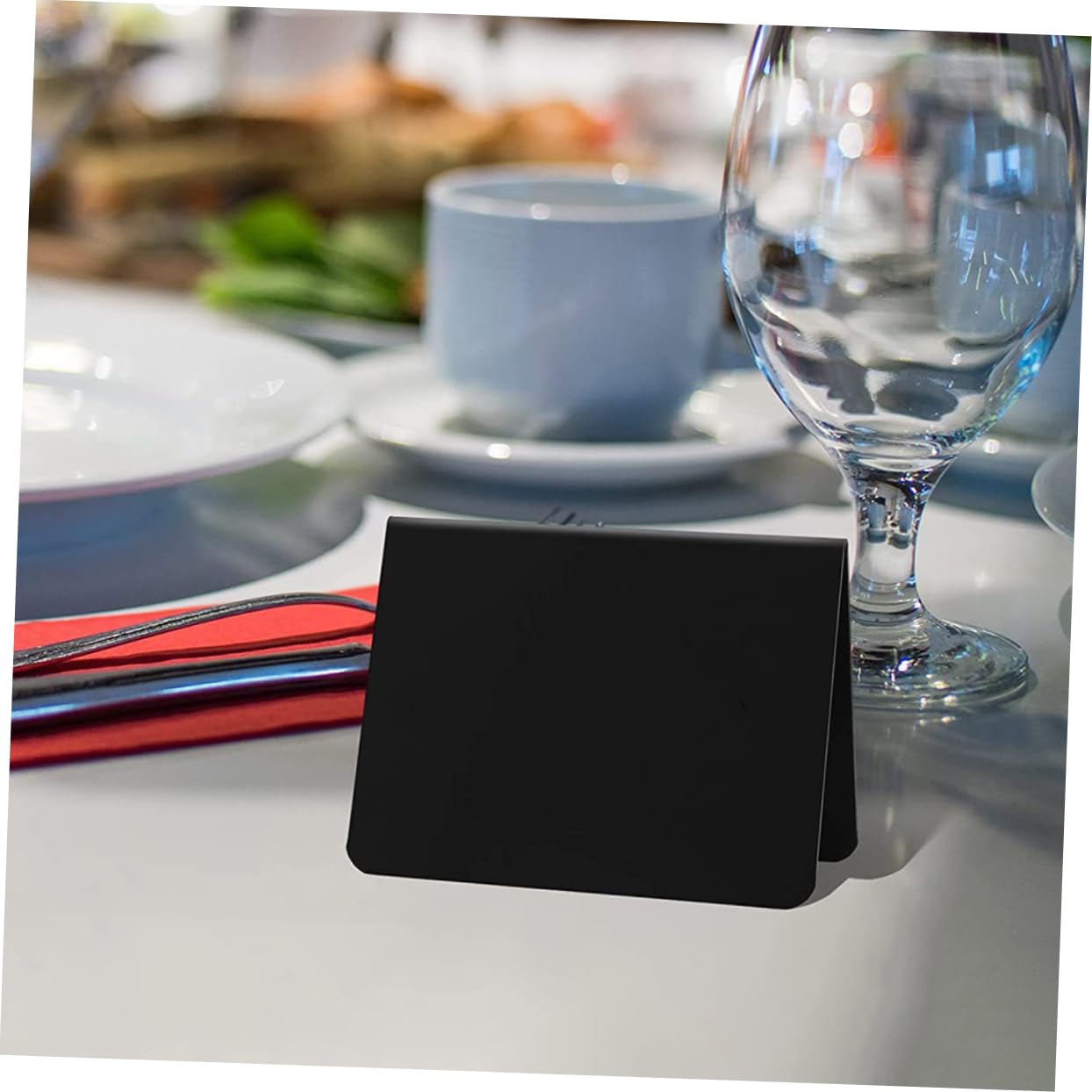 Operitacx 60 Piezas Mini Letrero De Pizarra Signos De Menú Pizarras De Escritura Tableros De Precios De Mensajes Tableros De Precios De Escritorio Dibujar Signos De Polivinilo Black