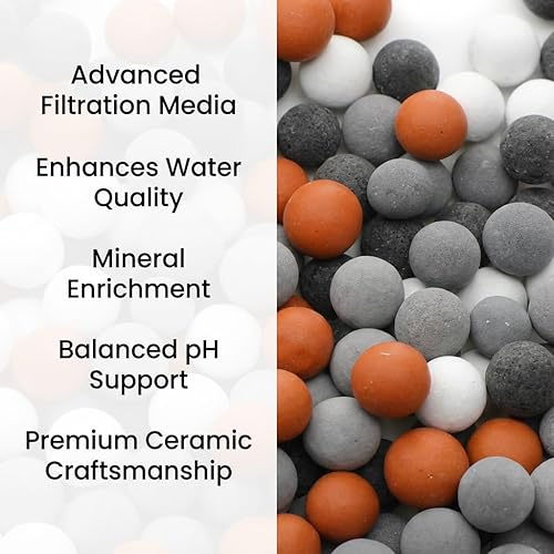 Vista 5 de Repuestos de cuentas para cabezal de ducha de 7.05 oz, repuesto de cabezal de ducha mineral, filtro de cuentas iónicas para filtrar