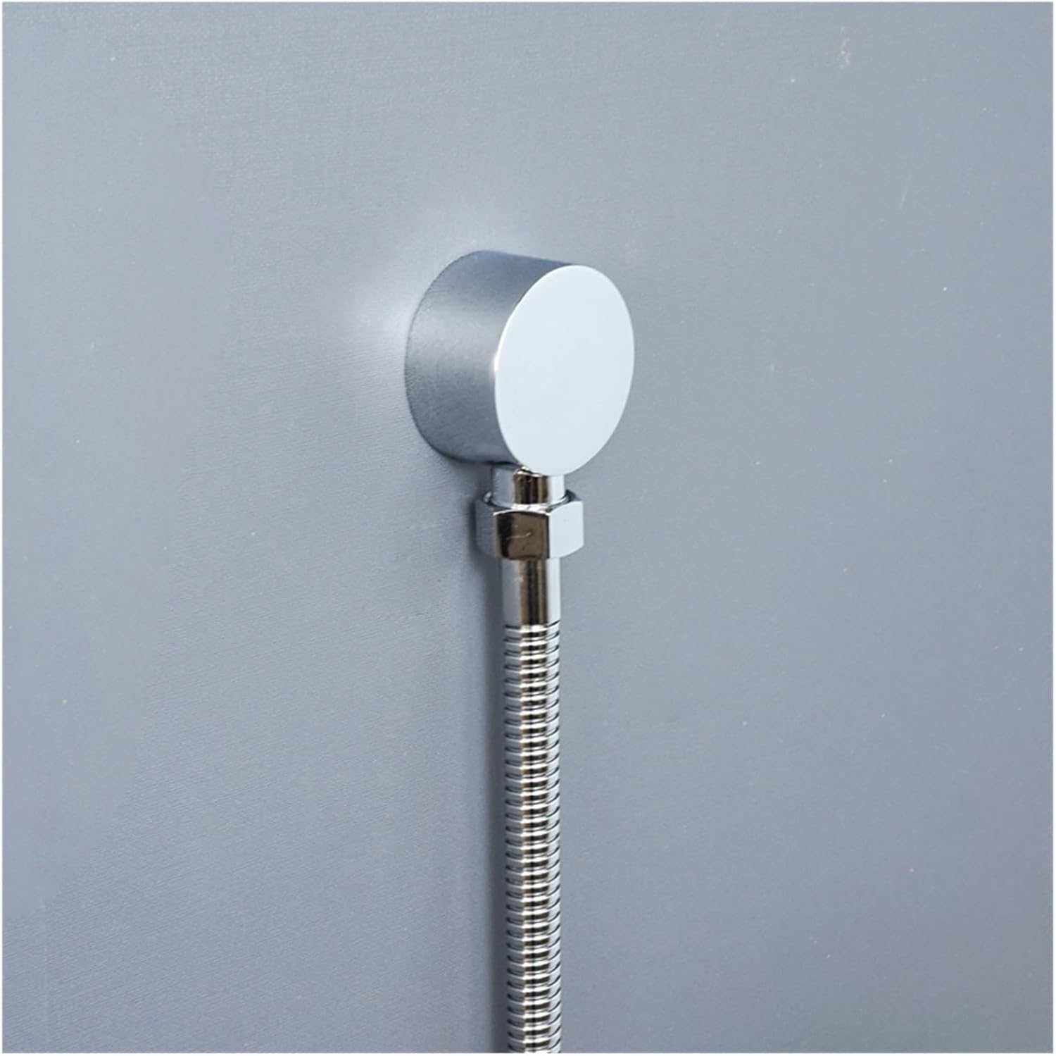 Brass Shower Water Outlet Hose Connector Wall Mount Round Square Chrome Black Bathroom Conceal Shower Plumbing Hose Bracket G1/2(C Square Chrome)