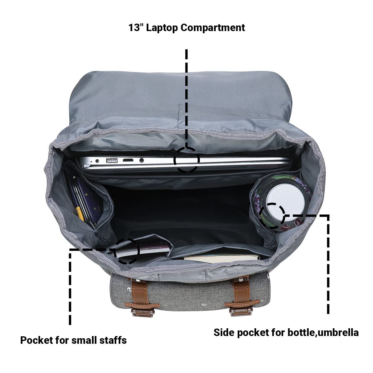 KAUKKO Mochila Tipo Casual de Hombre y Mujer para Portátil para Escuela, Viajes o Senderismo Mini tamaño (Maroon-13)