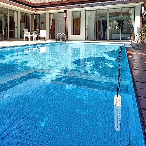Poolthermometer Lantelme sinkend mit Schnur für Schwimmbad und Teich