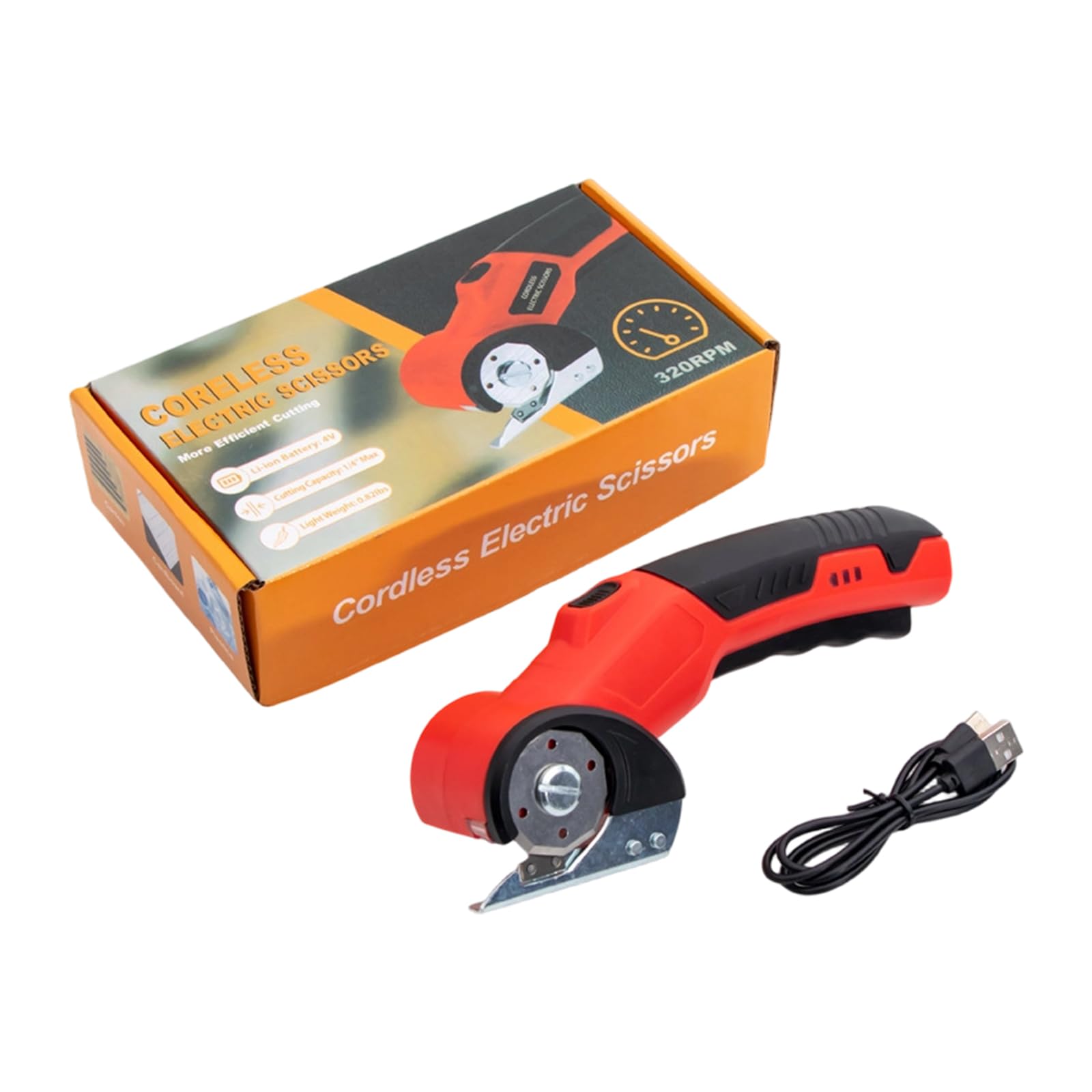 Cordless Electric Fabric Scissors Rechargeable Battery Portable Handheld Design for Crafting Electric Handheld Fabric Scissors Rechargeable