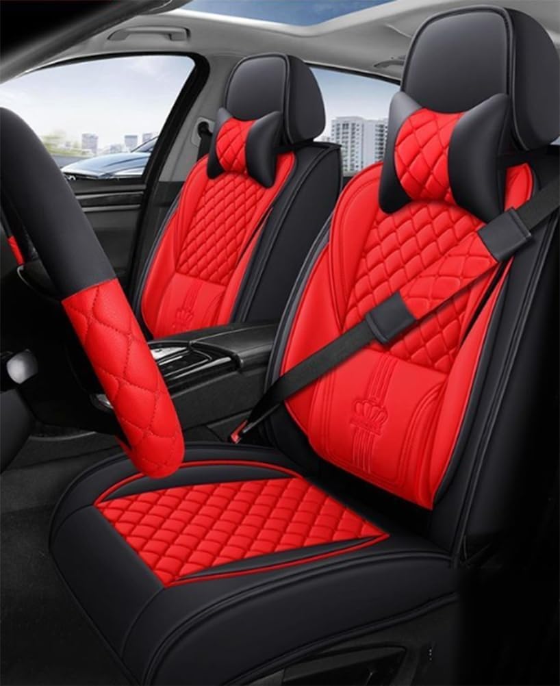 Ice Silk Material, More Breathable,Fixed Lumbar Pillow,5 Seats Fully Covered,Protect and Upgrade Interiors,Airbag Compatible,B