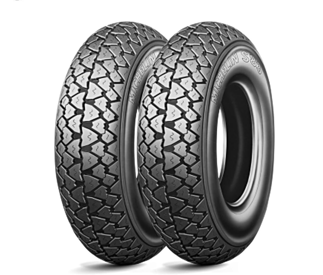 COPPIA 2 PNEUMATICI MICHELIN S83 MISURA 3.00 - 10 42J PER VESPA 50 SPECIAL