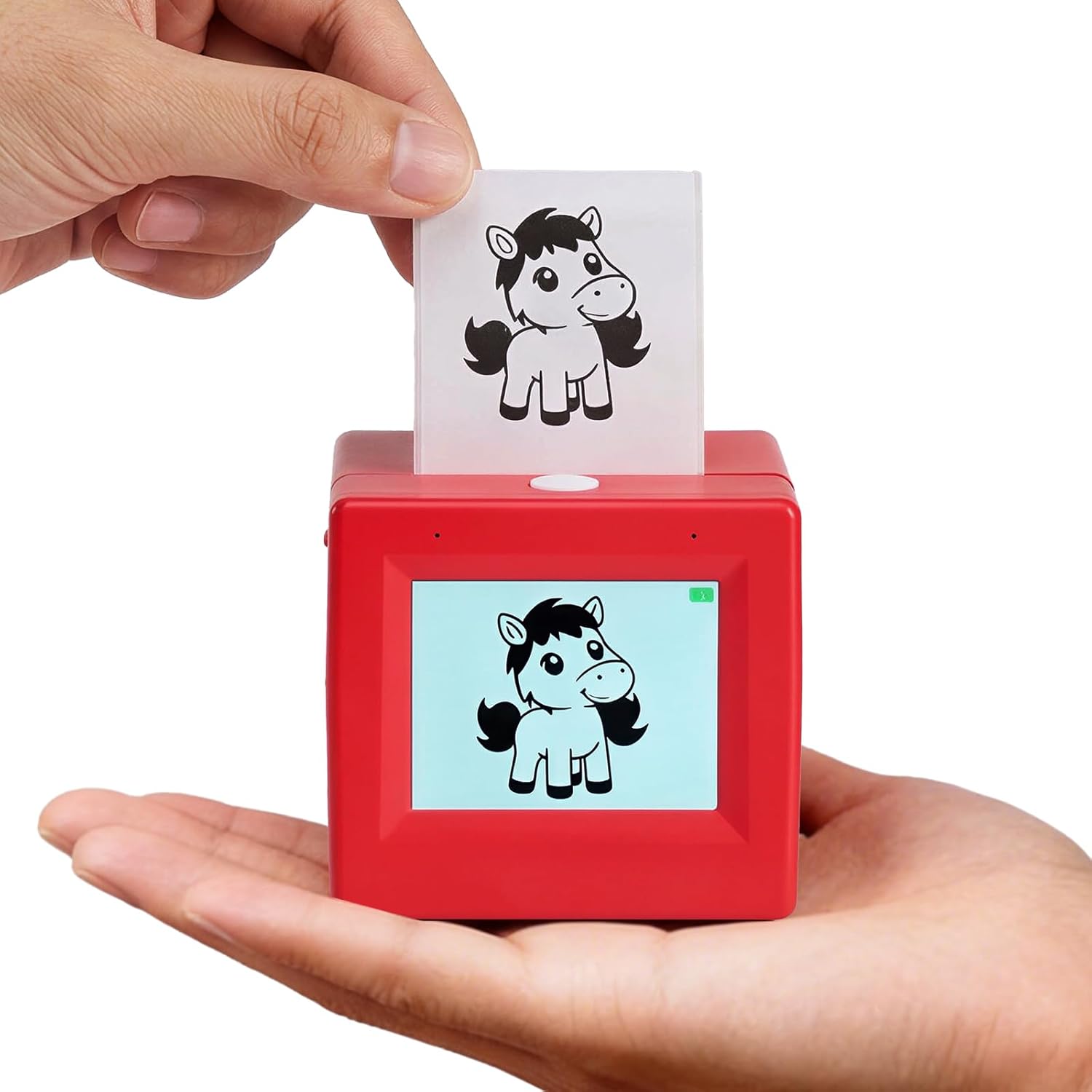 Smart AI Voice Sticker Printer Box, Magic Thermal Sticker Maker with Display, Inkless Portable Sticker Box for Home, Office, Study & DIY Projects, 5 Rolls Paper Included