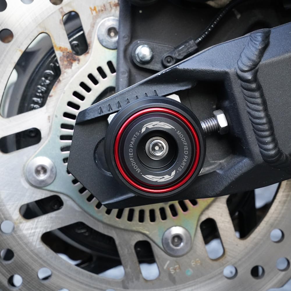 Adatto per RS660 RS457 RSV4 Factory 2020-2023 2024 2025 Accessori Moto Posteriore Assale Anteriore Forcella, Cuscinetti di protezione per Forcella RS 660 457 V4 Protezione per Ruota (Rosso)