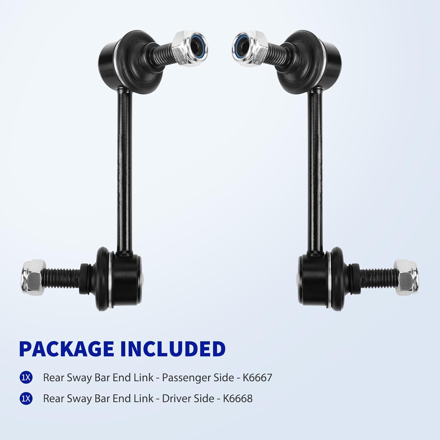 LCWRGS Rear Sway Bar Links Replacement for 2002-2009 Chevrolet Trailblazer EXT SSR GMC Envoy XL XUV Saab 9-7x Buick Rainier Isuzu Ascender Oldsmobile Bravada, K6667 K6668
