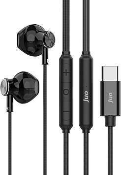Juo Type-C Wired In-Ear Headset with Microphone Metal DAC Chip Assisted ENC Noise Canceling
