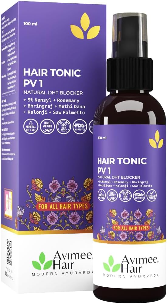 Hairtone PV 1 Scalp Tonic | Natural DHT Blocker | Hair Serum for Hair fall Control | With Rosemary, Saw Palmetto, Amla, Methi & Bhringraj Extracts | Serum For Men & Women | 100 ml