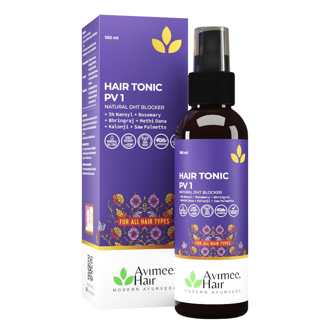 Avimee Herbal Hair Tone Pv 1 Scalp Spray For All Hair Types | Promotes Hair Growth | Reduces Hair Fall | 100 Ml